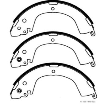 Jeu de mâchoires de frein HERTH+BUSS JAKOPARTS OEM MN102644