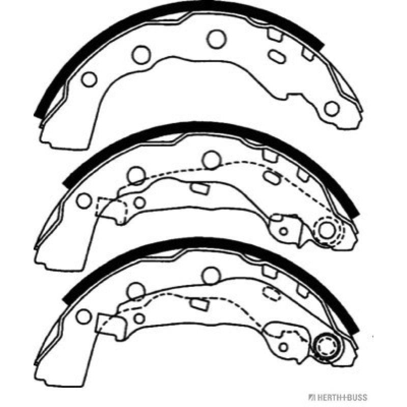 Jeu de mâchoires de frein HERTH+BUSS JAKOPARTS J3505035 - Visuel 1