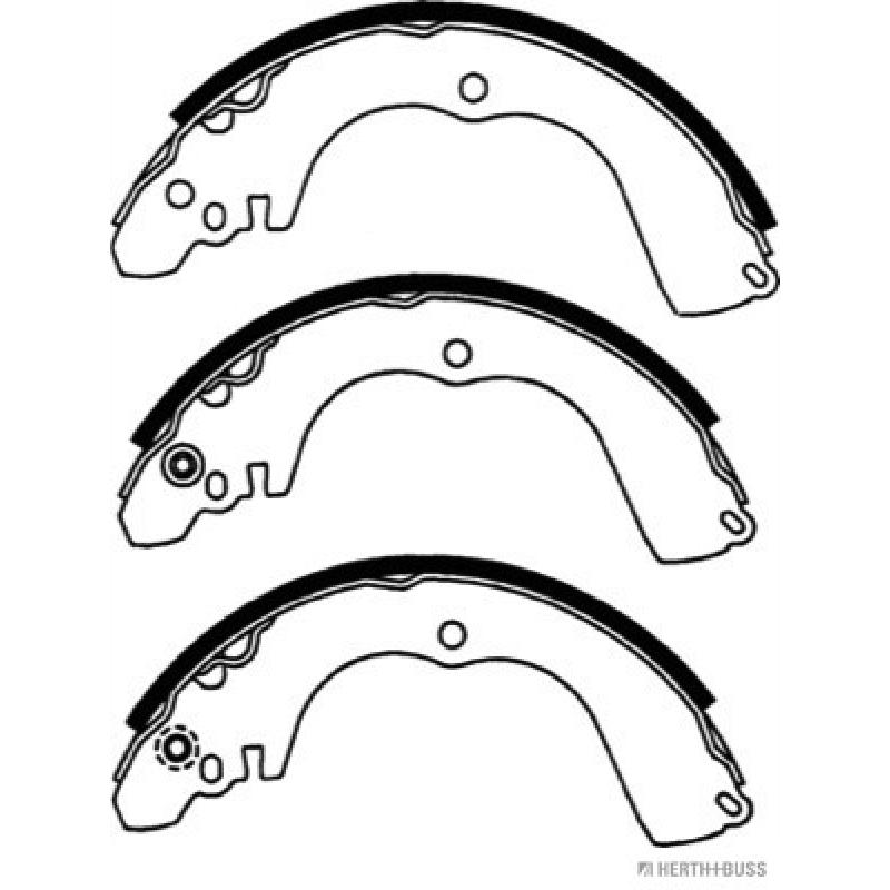 Jeu de mâchoires de frein HERTH+BUSS JAKOPARTS J3505037 - Visuel 1