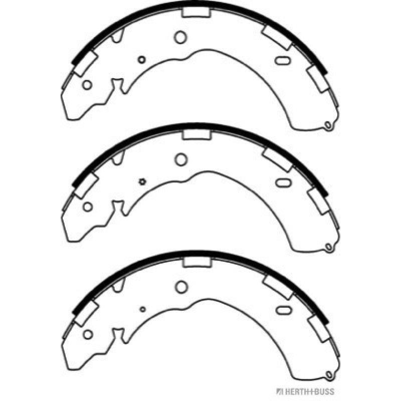 Jeu de mâchoires de frein HERTH+BUSS JAKOPARTS J3505043 - Visuel 1