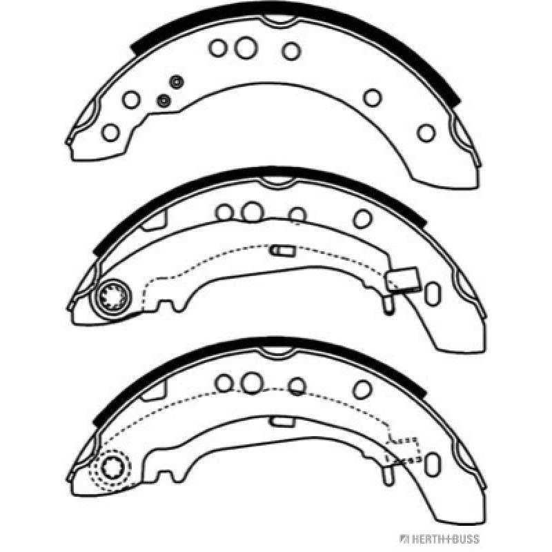 Jeu de mâchoires de frein HERTH+BUSS JAKOPARTS J3505046 - Visuel 1