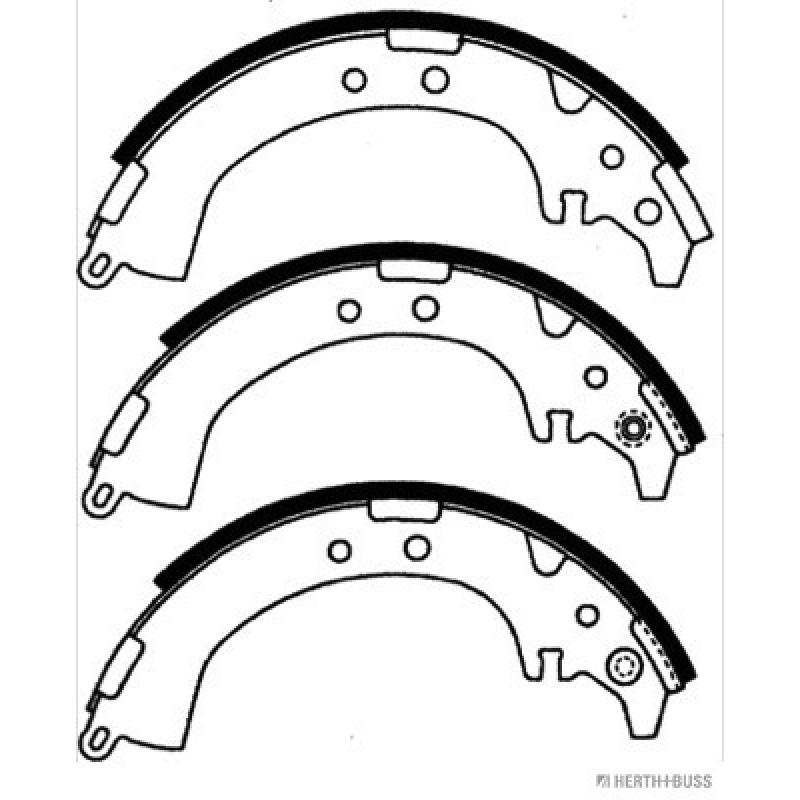 Jeu de mâchoires de frein HERTH+BUSS JAKOPARTS J3506020 - Visuel 1