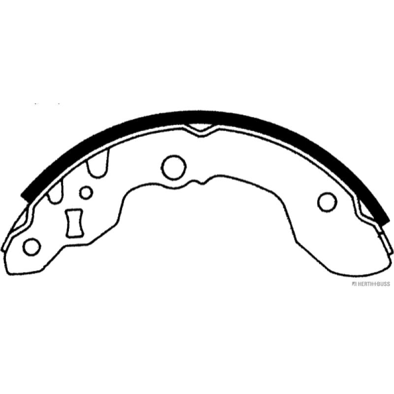 Jeu de mâchoires de frein HERTH+BUSS JAKOPARTS J3508015 - Visuel 1