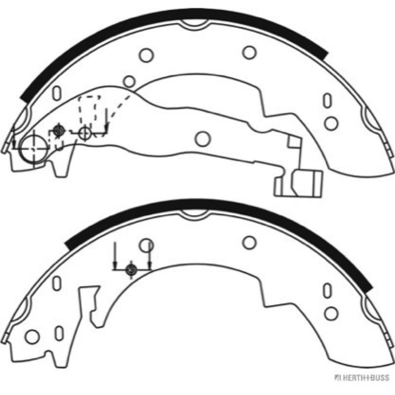 Jeu de mâchoires de frein HERTH+BUSS JAKOPARTS J3508017 - Visuel 1