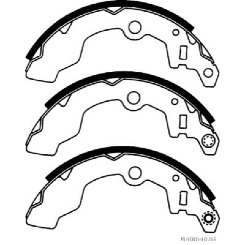 Jeu de mâchoires de frein HERTH+BUSS JAKOPARTS J3508018 - Visuel 1