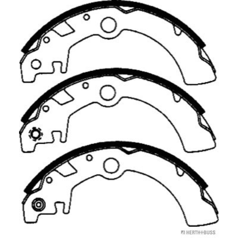 Jeu de mâchoires de frein HERTH+BUSS JAKOPARTS J3508022 - Visuel 1