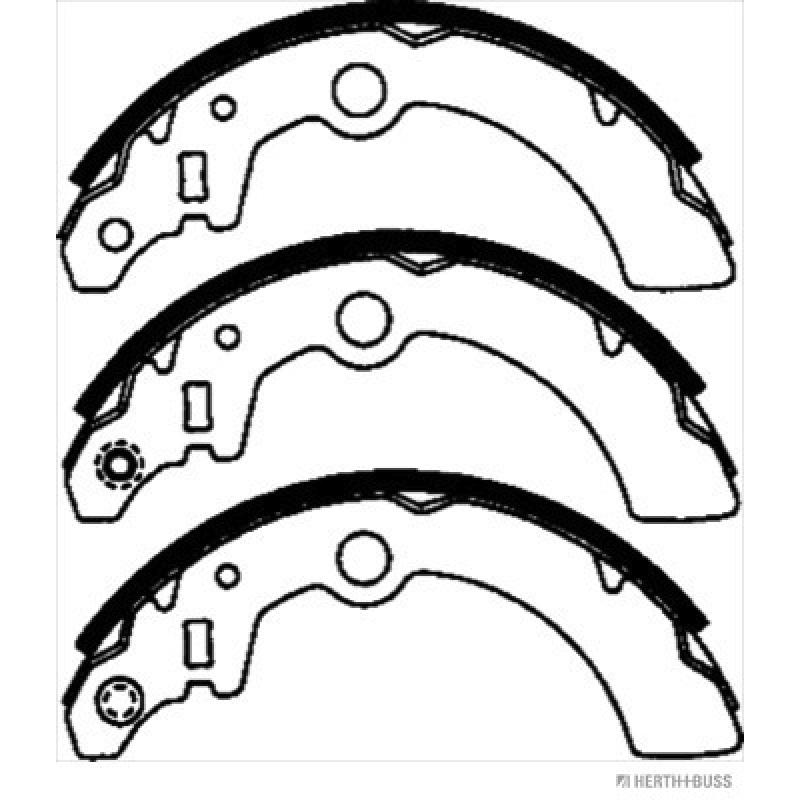 Jeu de mâchoires de frein HERTH+BUSS JAKOPARTS J3508025 - Visuel 1