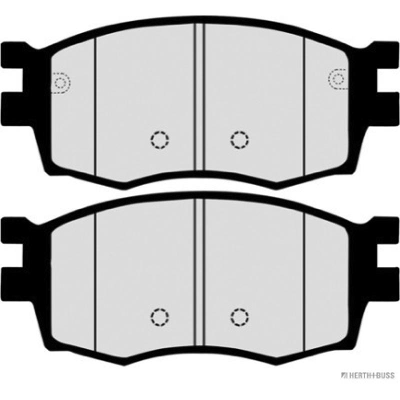 Jeu de 4 plaquettes de frein avant HERTH+BUSS JAKOPARTS J3600332 - Visuel 1