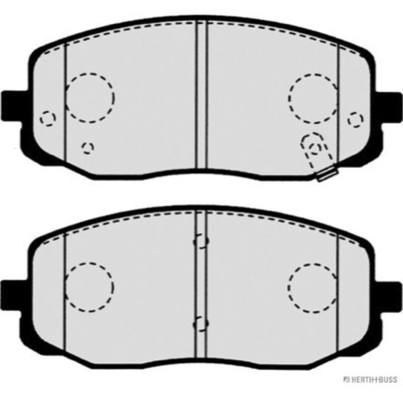 Jeu de 4 plaquettes de frein avant HERTH+BUSS JAKOPARTS J3600506 - Visuel 1