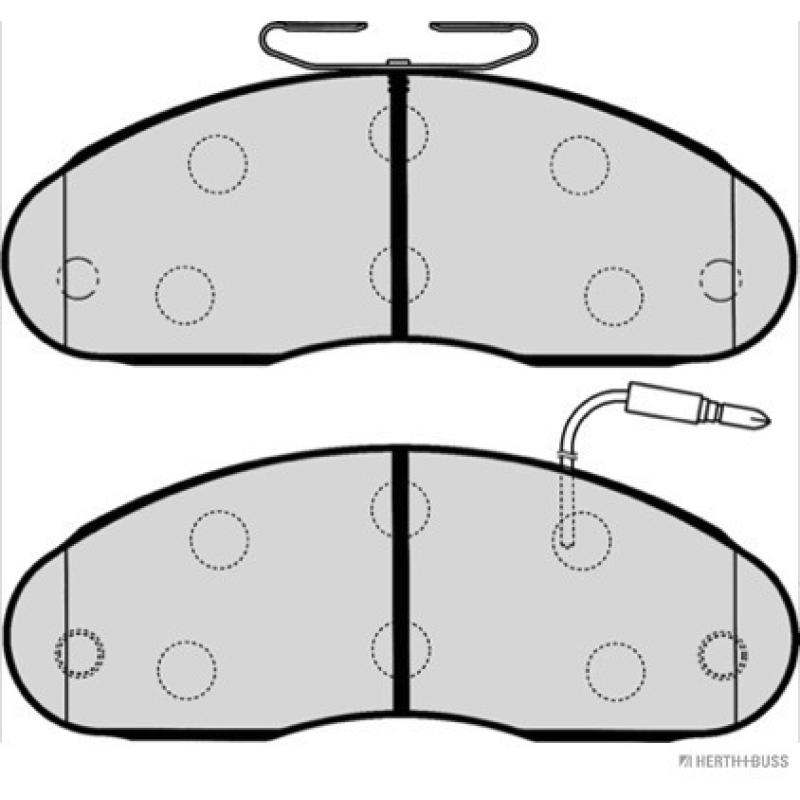 Jeu de 4 plaquettes de frein avant HERTH+BUSS JAKOPARTS J3601015 - Visuel 1