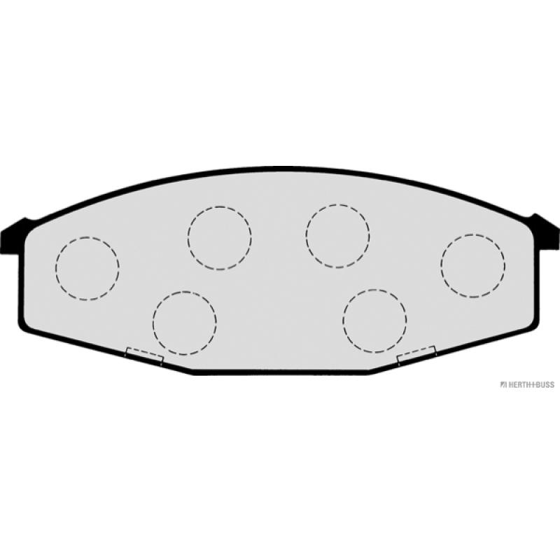 Jeu de 4 plaquettes de frein avant HERTH+BUSS JAKOPARTS J3601034 - Visuel 1