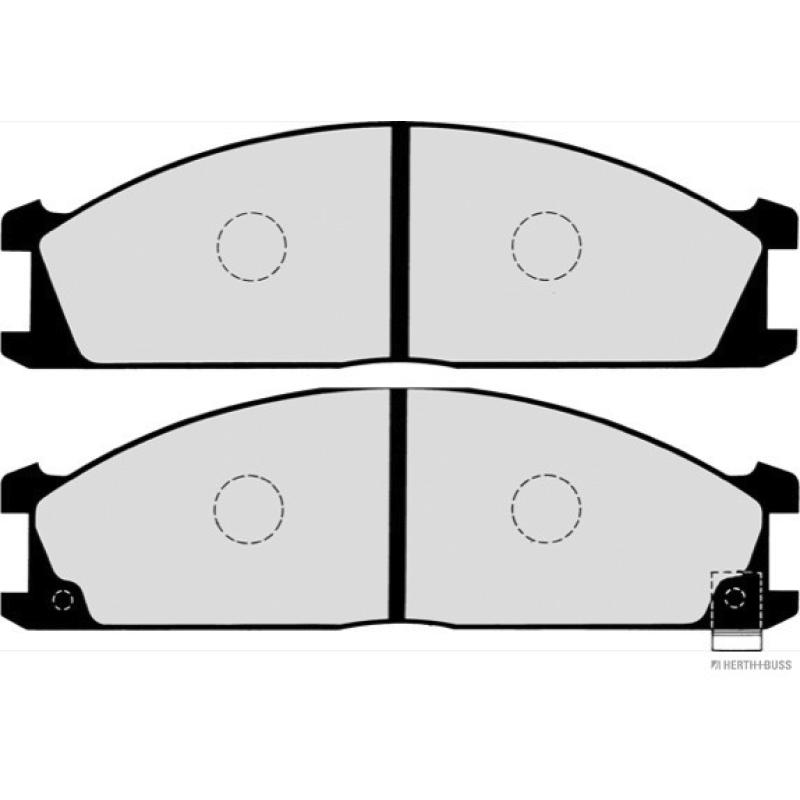 Jeu de 4 plaquettes de frein avant HERTH+BUSS JAKOPARTS J3601037 - Visuel 1