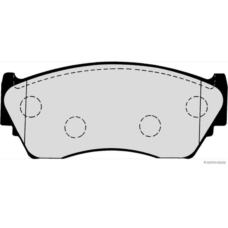 Jeu de 4 plaquettes de frein avant HERTH+BUSS JAKOPARTS J3601048 - Visuel 1