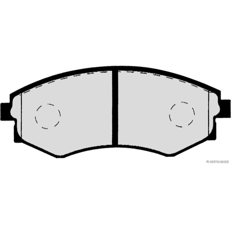 Jeu de 4 plaquettes de frein avant HERTH+BUSS JAKOPARTS J3601055 - Visuel 1