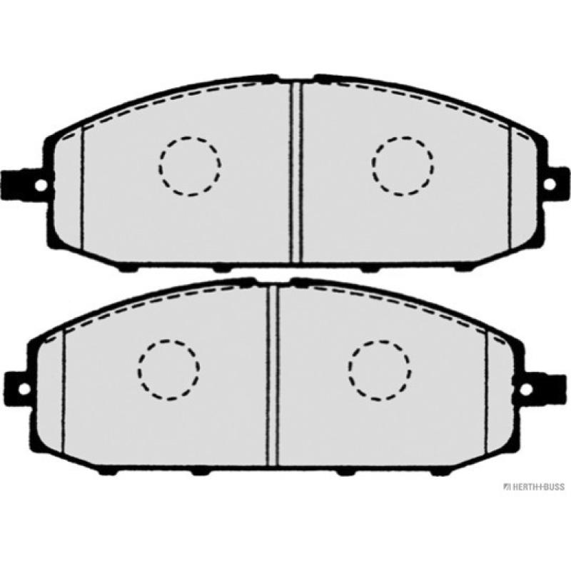 Jeu de 4 plaquettes de frein avant HERTH+BUSS JAKOPARTS J3601070 - Visuel 1