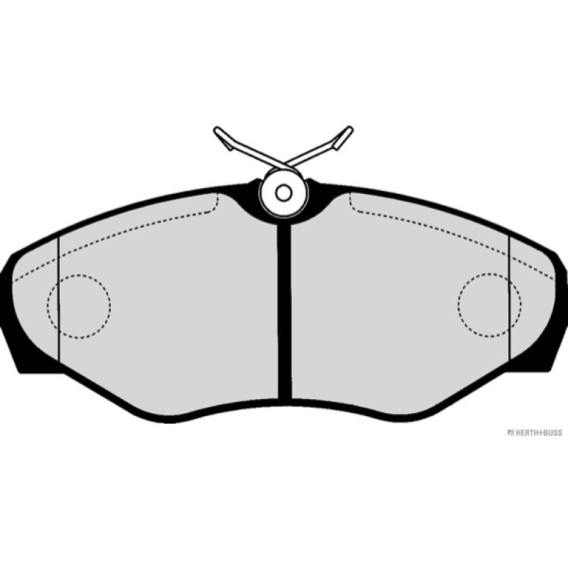 Jeu de 4 plaquettes de frein avant HERTH+BUSS JAKOPARTS J3601080 - Visuel 1