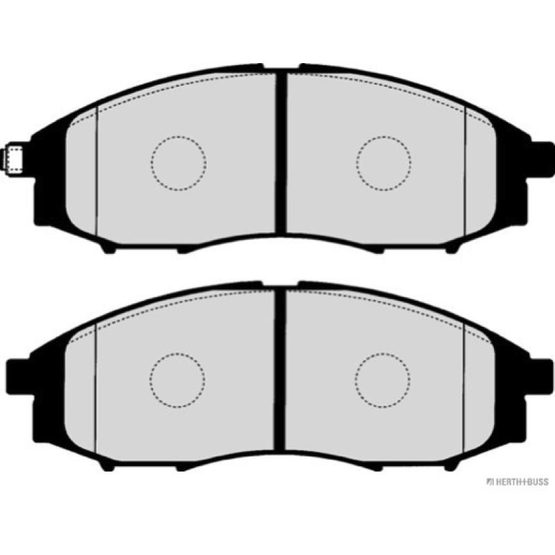Jeu de 4 plaquettes de frein avant HERTH+BUSS JAKOPARTS J3601096 - Visuel 1
