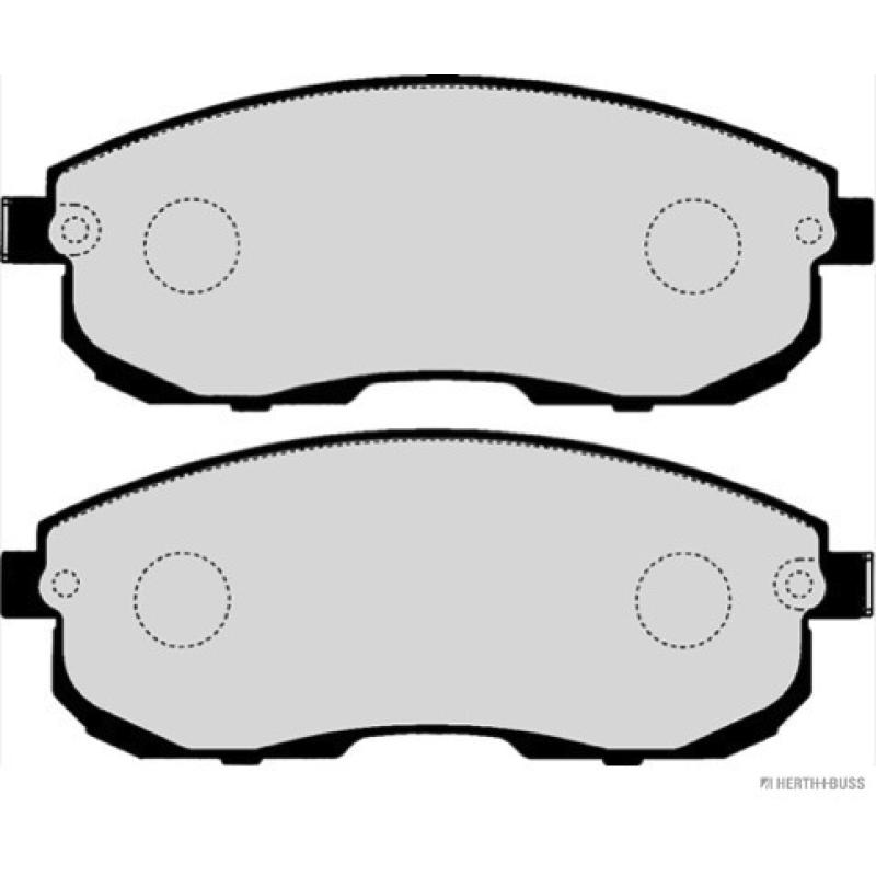 Jeu de 4 plaquettes de frein avant HERTH+BUSS JAKOPARTS J3601097 - Visuel 1