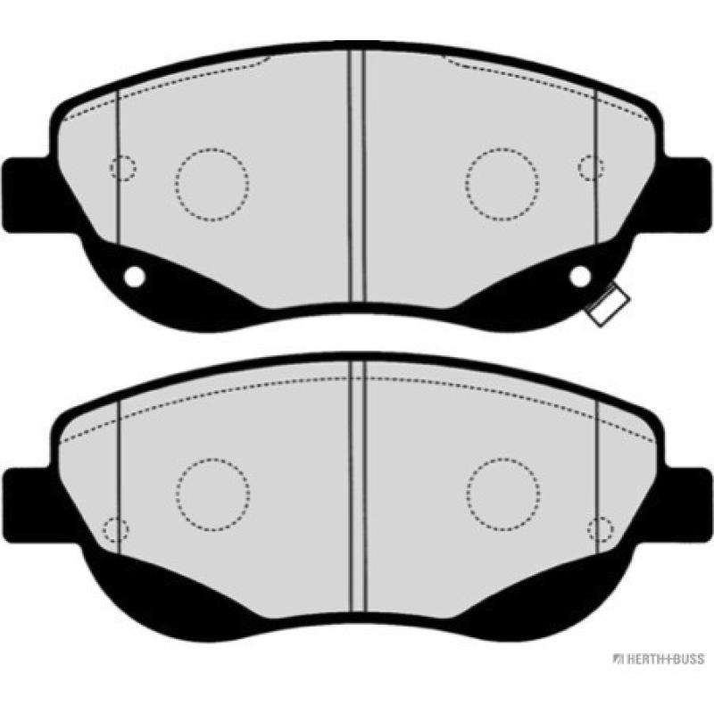 Jeu de 4 plaquettes de frein avant HERTH+BUSS JAKOPARTS J3602003 - Visuel 1