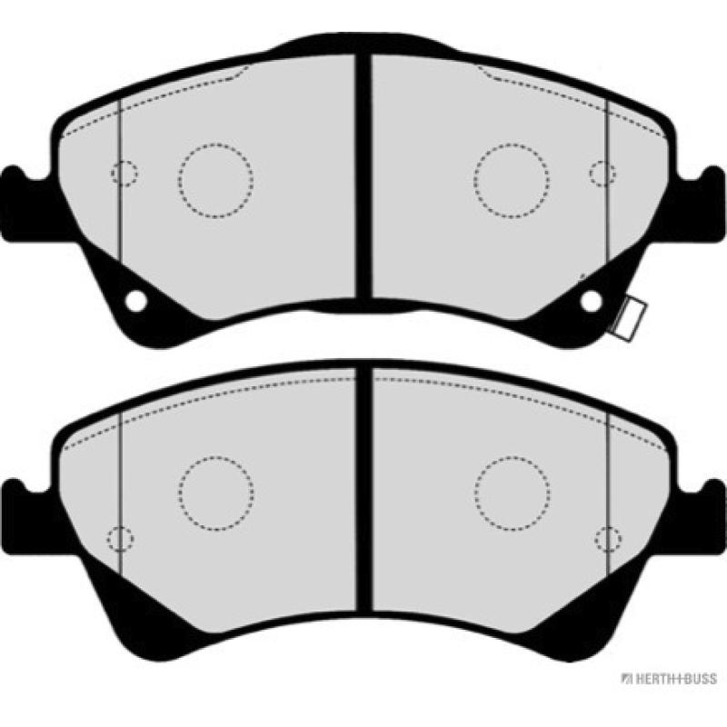 Jeu de 4 plaquettes de frein avant HERTH+BUSS JAKOPARTS J3602004 - Visuel 1