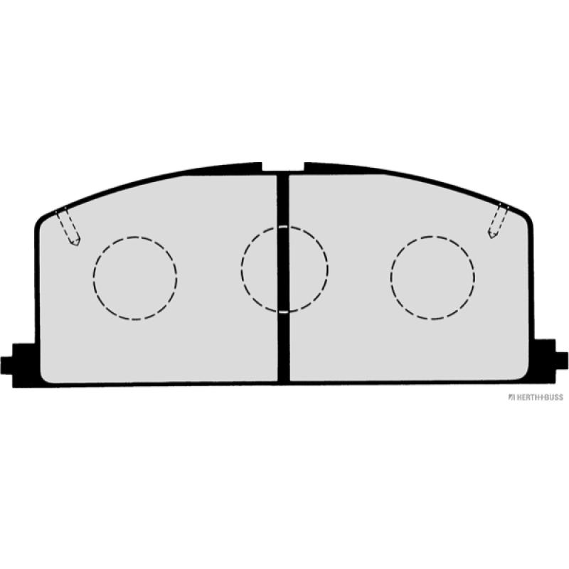 Jeu de 4 plaquettes de frein avant HERTH+BUSS JAKOPARTS J3602035 - Visuel 1