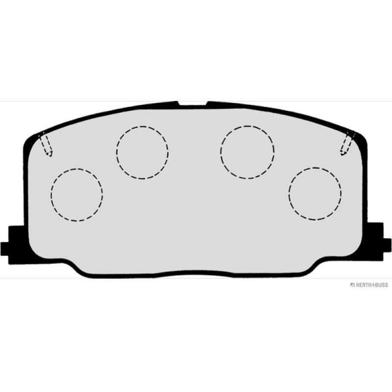 Jeu de 4 plaquettes de frein avant HERTH+BUSS JAKOPARTS J3602037 - Visuel 1