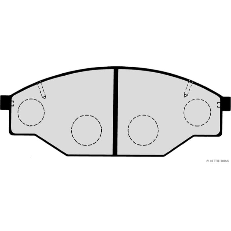 Jeu de 4 plaquettes de frein avant HERTH+BUSS JAKOPARTS J3602047 - Visuel 1