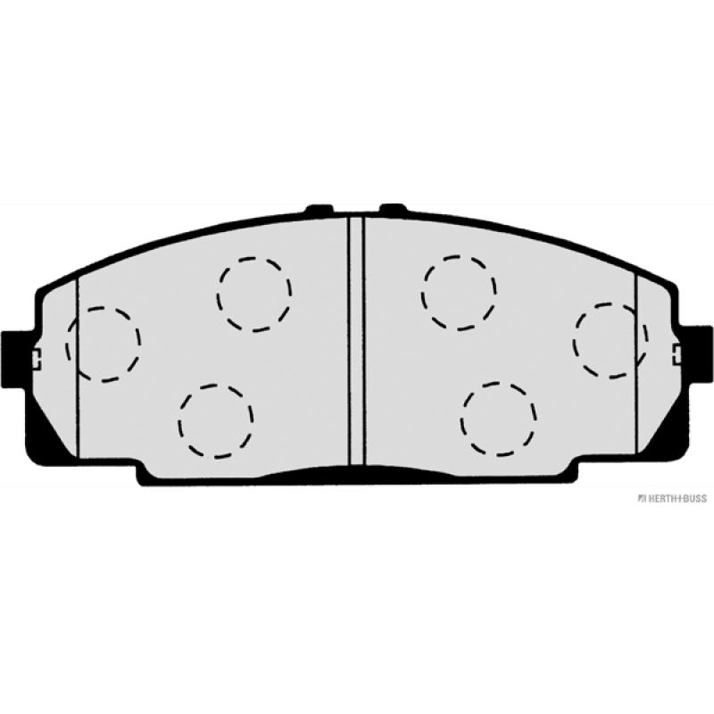 Jeu de 4 plaquettes de frein avant HERTH+BUSS JAKOPARTS J3602083 - Visuel 1