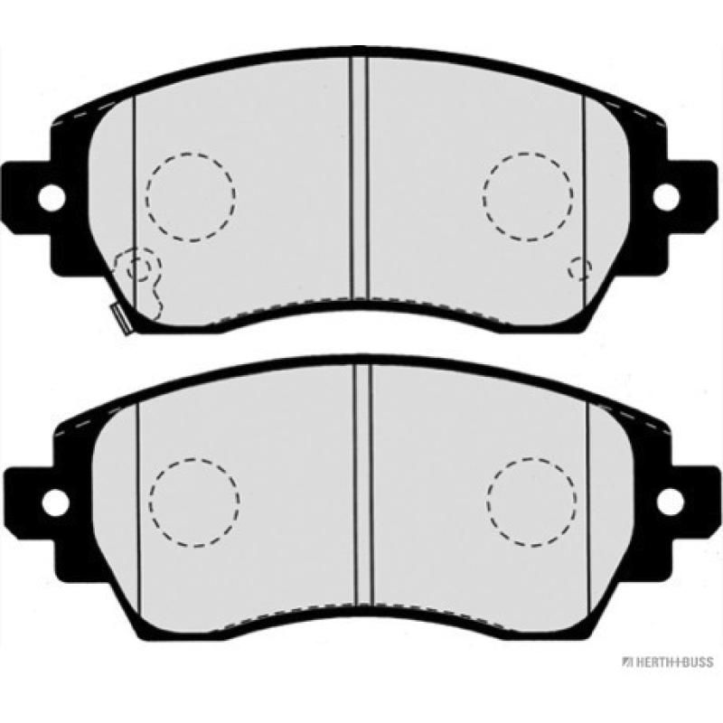 Jeu de 4 plaquettes de frein avant HERTH+BUSS JAKOPARTS J3602089 - Visuel 1