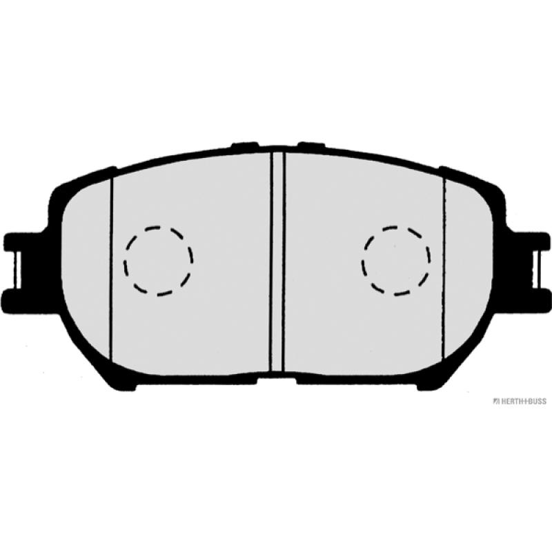 Jeu de 4 plaquettes de frein avant HERTH+BUSS JAKOPARTS J3602099 - Visuel 1