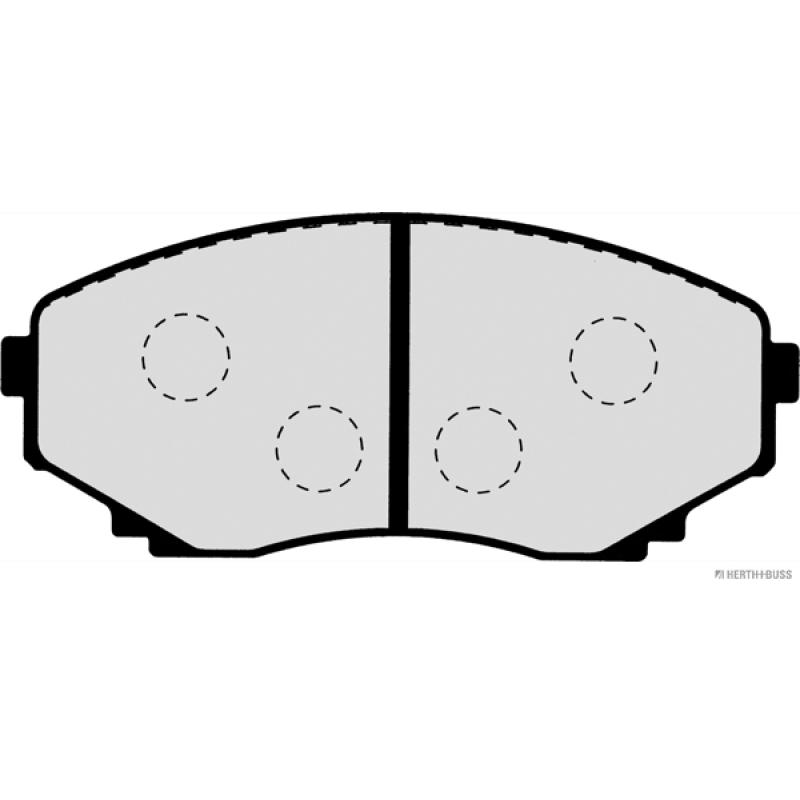 Jeu de 4 plaquettes de frein avant HERTH+BUSS JAKOPARTS J3603046 - Visuel 1