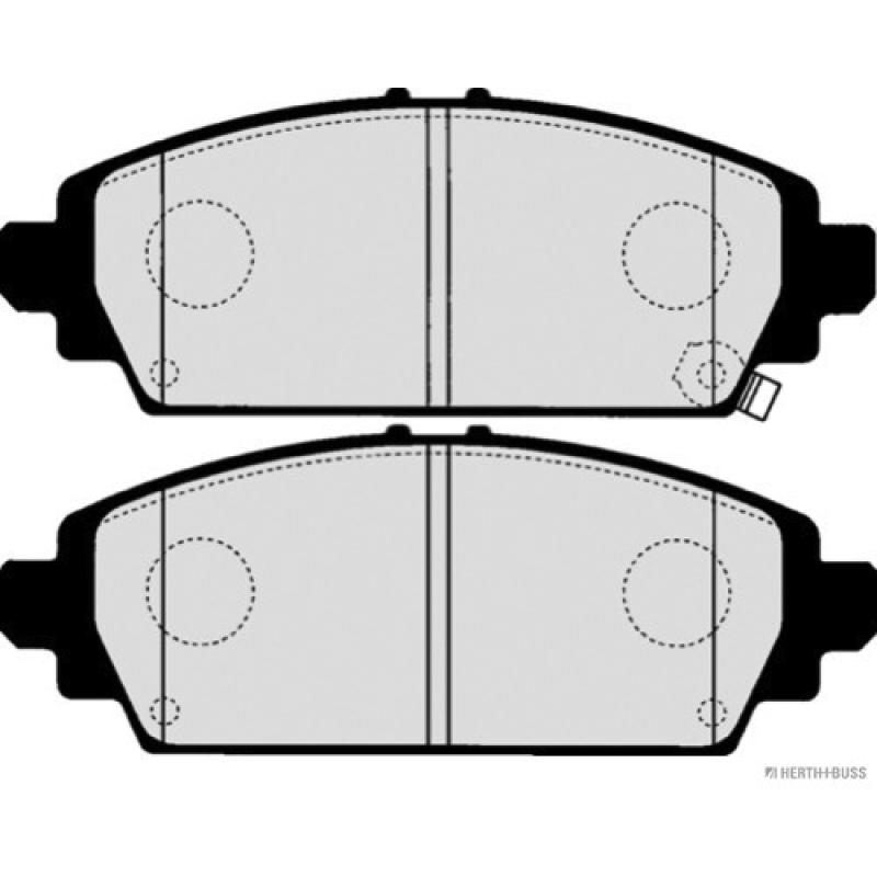 Jeu de 4 plaquettes de frein avant HERTH+BUSS JAKOPARTS J3604065 - Visuel 1