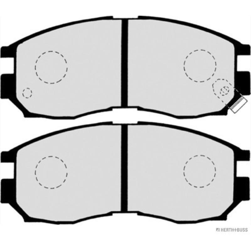 Jeu de 4 plaquettes de frein avant HERTH+BUSS JAKOPARTS J3605030 - Visuel 1