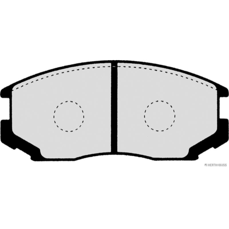 Jeu de 4 plaquettes de frein avant HERTH+BUSS JAKOPARTS J3605032 - Visuel 1