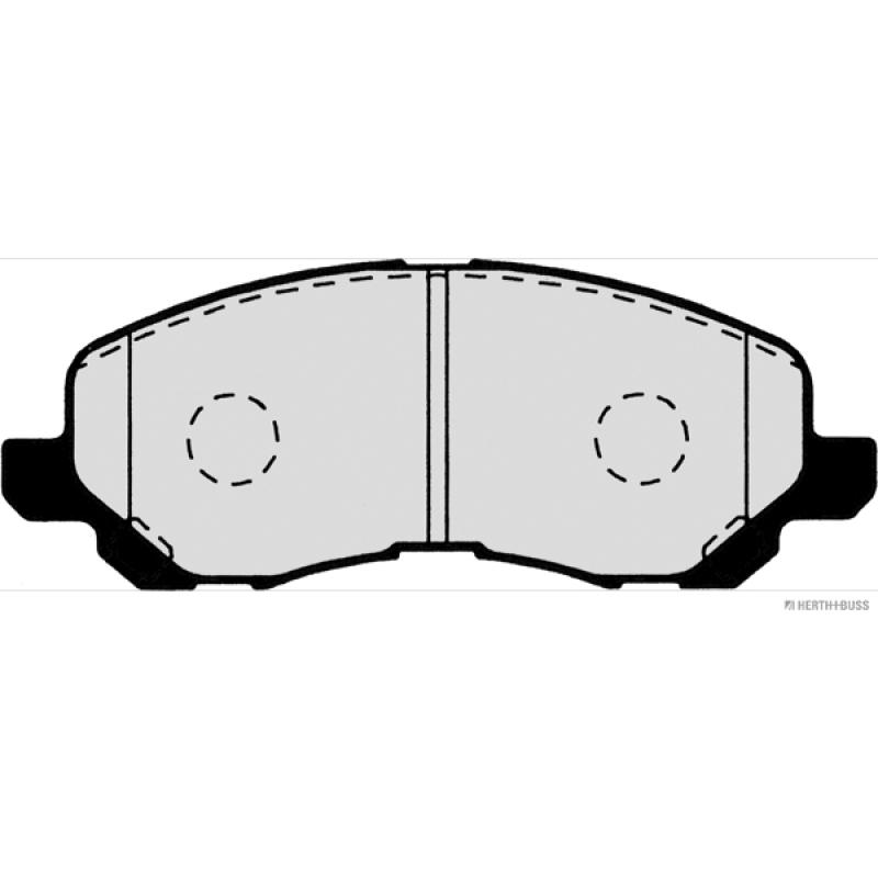 Jeu de 4 plaquettes de frein avant HERTH+BUSS JAKOPARTS J3605046 - Visuel 1
