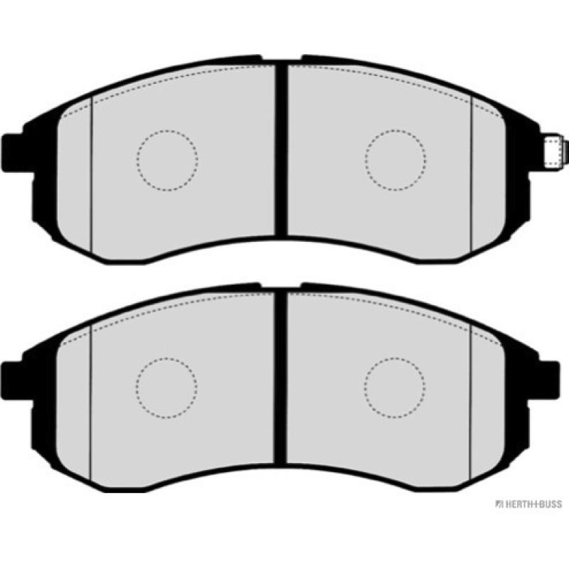 Jeu de 4 plaquettes de frein avant HERTH+BUSS JAKOPARTS J3605066 - Visuel 1