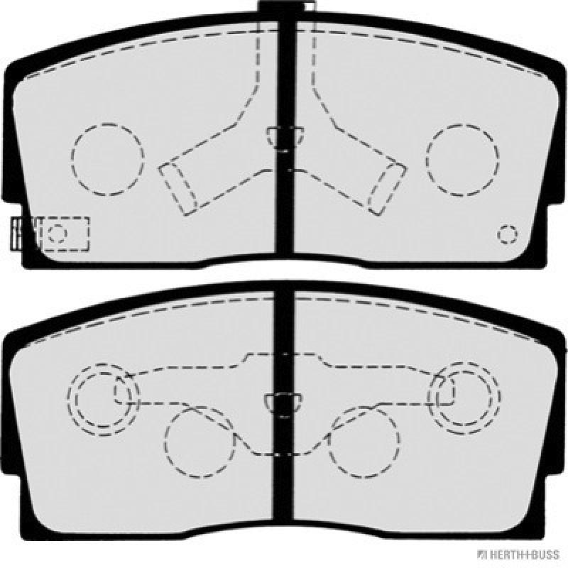 Jeu de 4 plaquettes de frein avant HERTH+BUSS JAKOPARTS J3606006 - Visuel 1