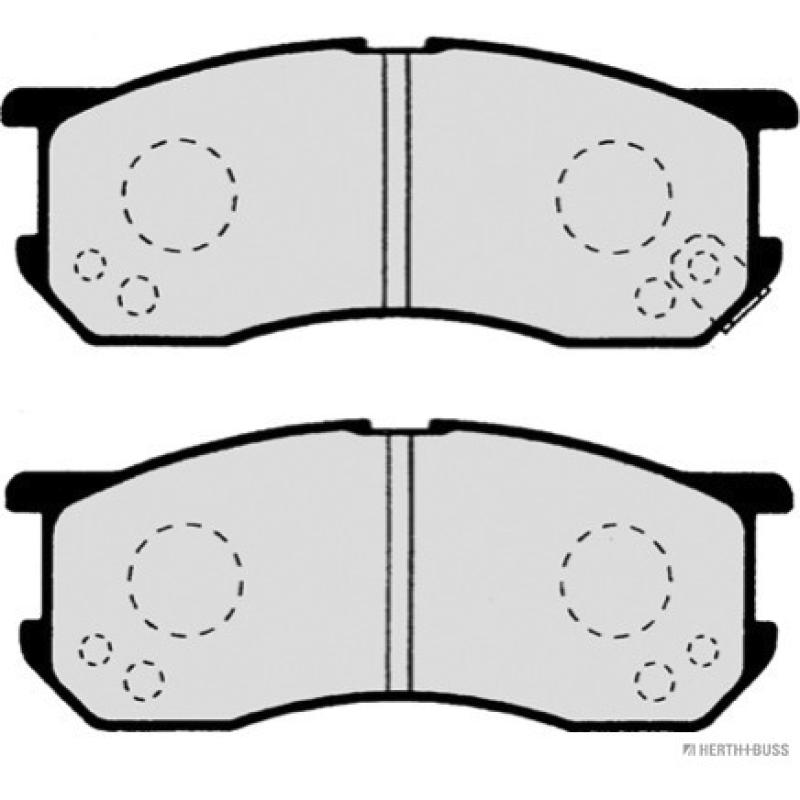 Jeu de 4 plaquettes de frein avant HERTH+BUSS JAKOPARTS J3606023 - Visuel 1
