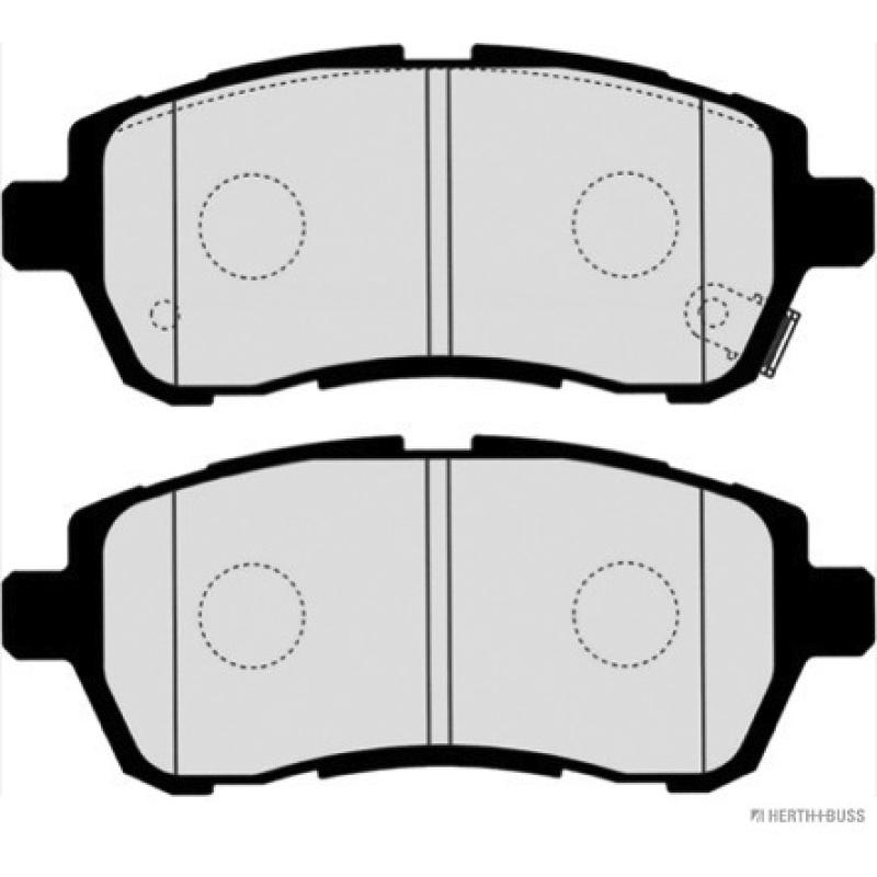Jeu de 4 plaquettes de frein avant HERTH+BUSS JAKOPARTS J3606026 - Visuel 1