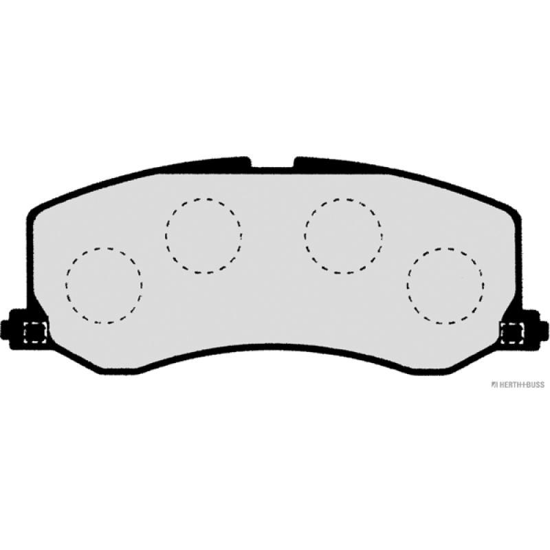 Jeu de 4 plaquettes de frein avant HERTH+BUSS JAKOPARTS J3608010 - Visuel 1