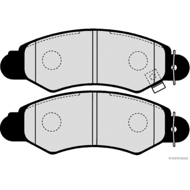 Jeu de 4 plaquettes de frein avant HERTH+BUSS JAKOPARTS J3608019 - Visuel 1