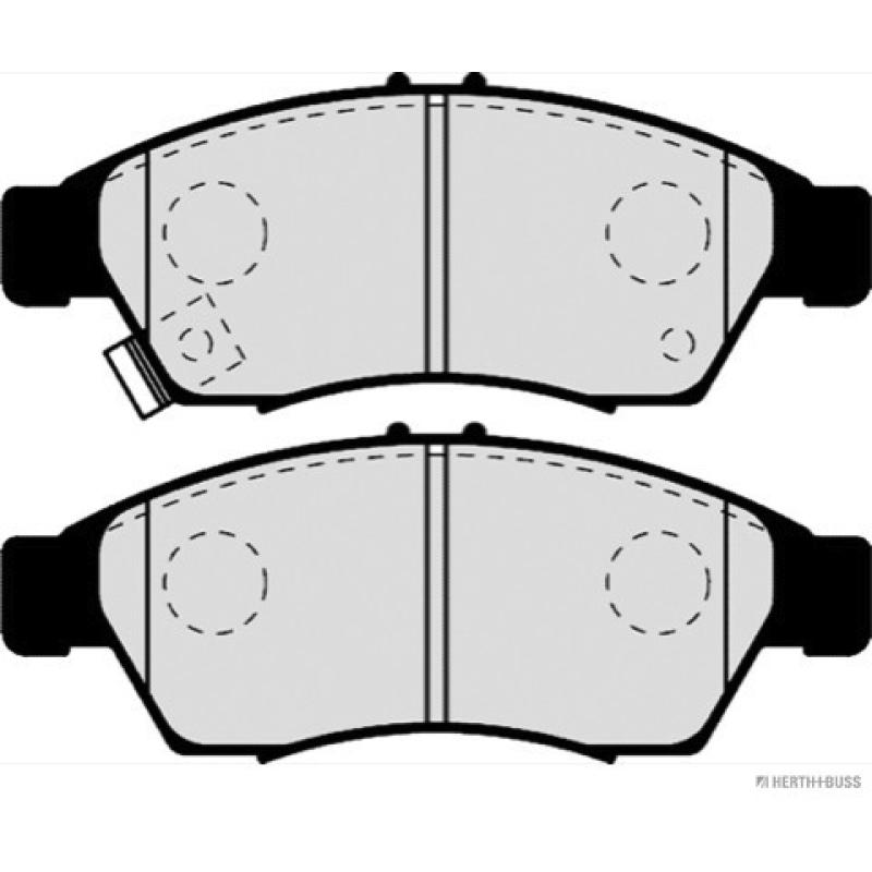 Jeu de 4 plaquettes de frein avant HERTH+BUSS JAKOPARTS J3608024 - Visuel 1