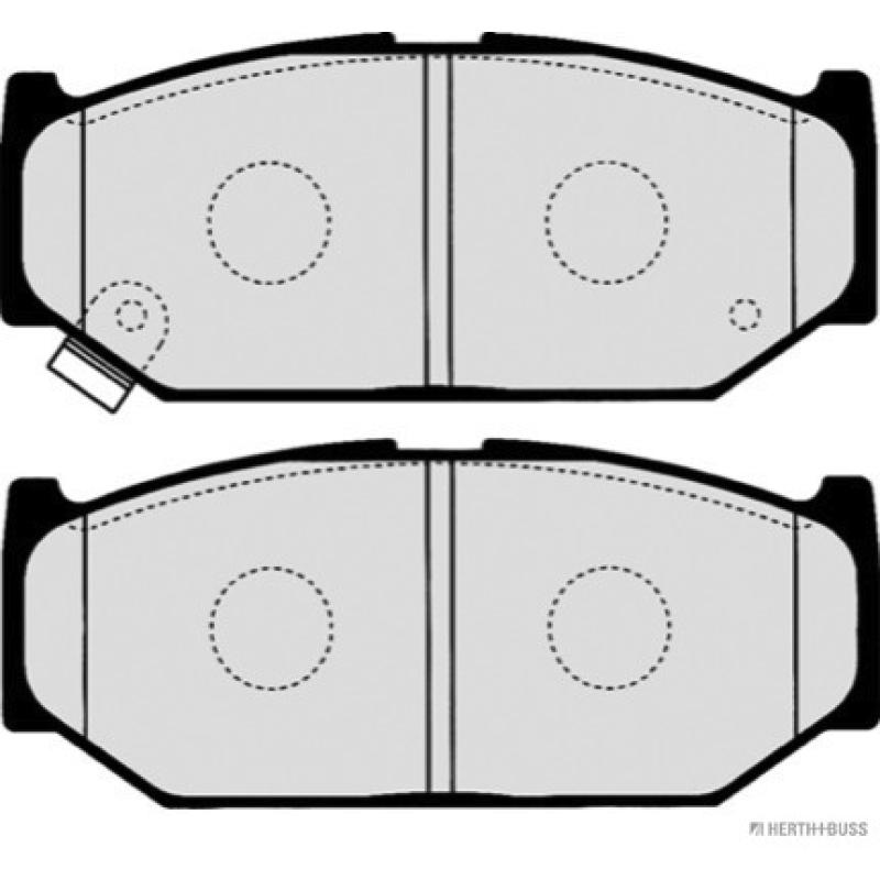 Jeu de 4 plaquettes de frein avant HERTH+BUSS JAKOPARTS J3608030 - Visuel 1
