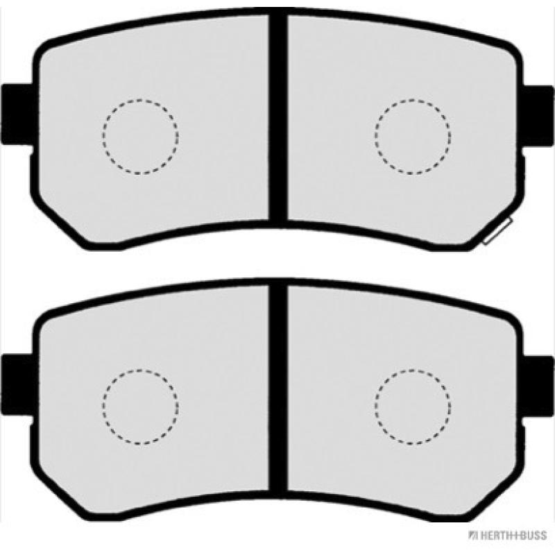 Jeu de 4 plaquettes de frein arrière HERTH+BUSS JAKOPARTS J3610312 - Visuel 1