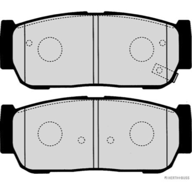 Jeu de 4 plaquettes de frein arrière HERTH+BUSS JAKOPARTS J3610403 - Visuel 1