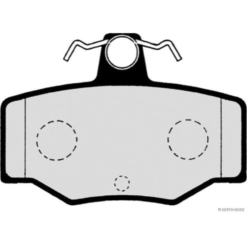 Jeu de 4 plaquettes de frein avant HERTH+BUSS JAKOPARTS J3611031 - Visuel 1