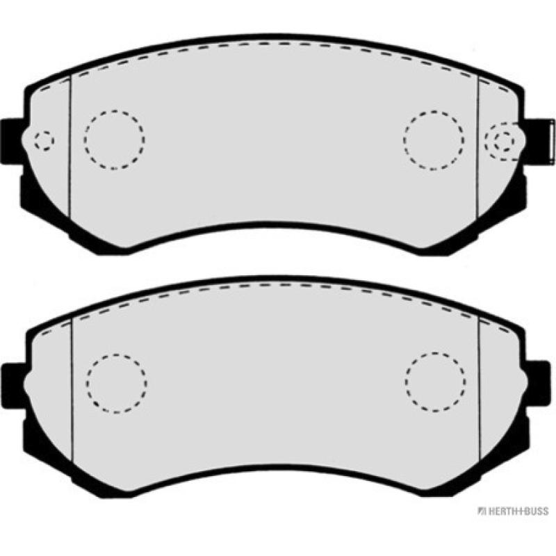 Jeu de 4 plaquettes de frein arrière HERTH+BUSS JAKOPARTS J3611042 - Visuel 1