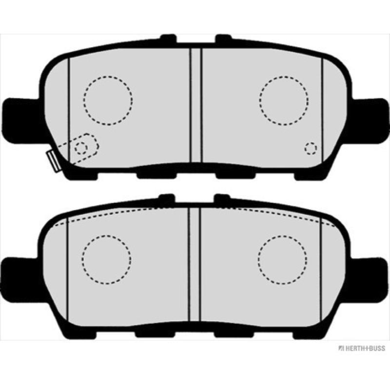 Jeu de 4 plaquettes de frein arrière HERTH+BUSS JAKOPARTS J3611051 - Visuel 1