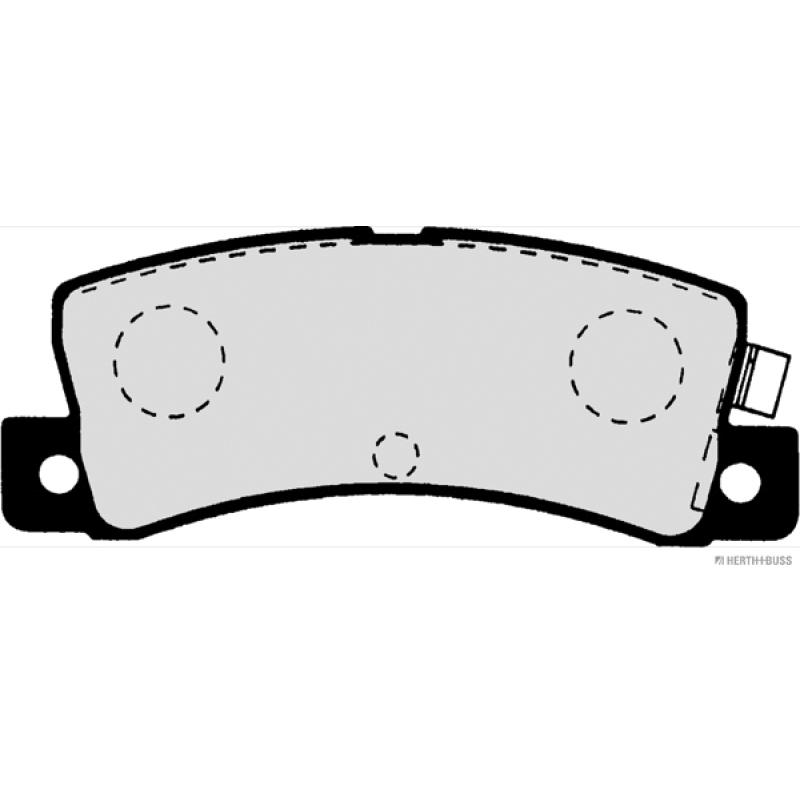 Jeu de 4 plaquettes de frein arrière HERTH+BUSS JAKOPARTS J3612008 - Visuel 1