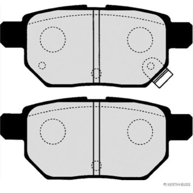 Jeu de 4 plaquettes de frein arrière HERTH+BUSS JAKOPARTS J3612033 - Visuel 1
